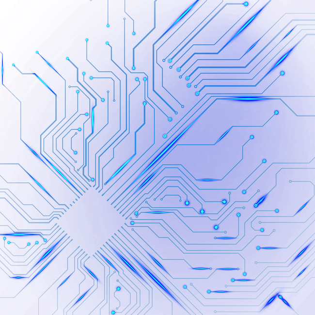 2d illustration Abstract futuristic electronic circuit technology background